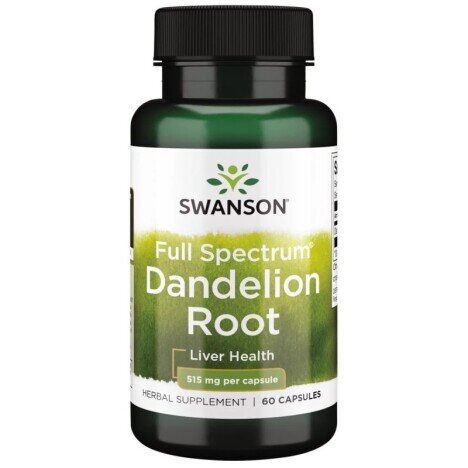 Dandelion Root Papadie 515mg 60 Capsule, Swanson